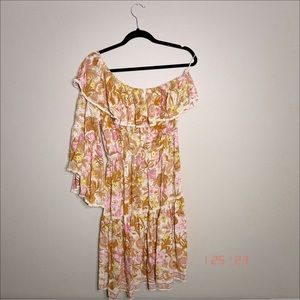 SPELL & THE GYPSY jungle one shoulder midi dress